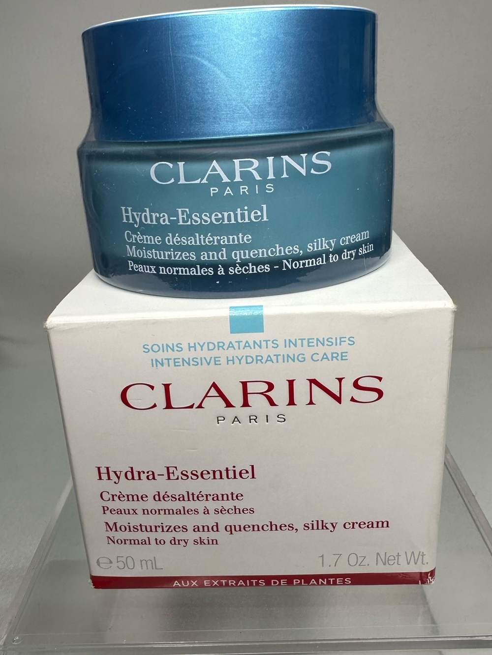 Clarins Hydra-Essentiel Silky Cream - Blue & White Packaging